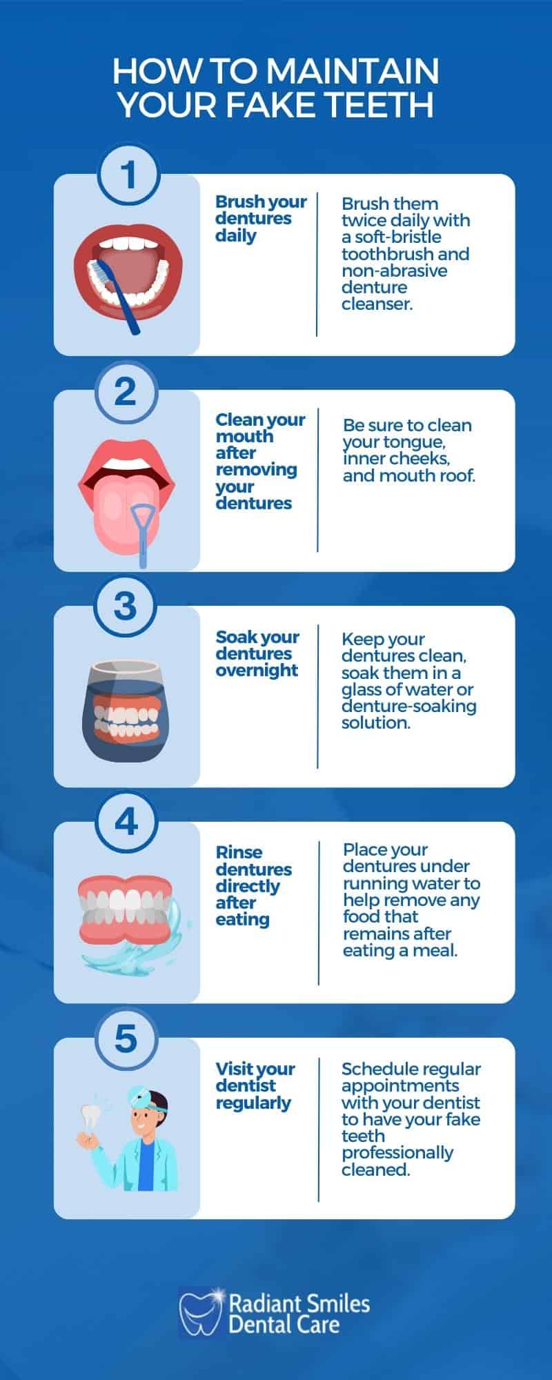 How to Maintain your Fake Teeth Prosthetics